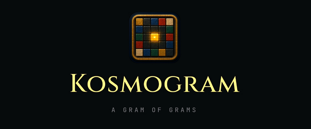 Kosmogram 로고 — A gram of grams